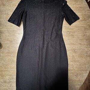 St. John Black Long Sleeve Dress